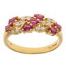 18ct Yellow Gold 0.20ct Diamond And Ruby Fancy Ring