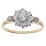 14ct Yellow Gold 0.70ct Brilliant Cut Diamond Cluster Ring