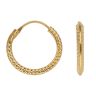 22ct Yellow Gold Textured Hoop Earrings