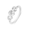 9ct White Gold 1.00ct Lab Grown Diamond Trilogy Ring
