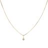 18ct Yellow Gold 0.10ct Princess Cut Diamond Cluster Pendant and Chain 16"