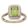 9ct Yellow and White Gold Peridot Single Stone Ring