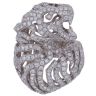 18ct White Gold 4.32ct Brilliant Cut Diamond Panther Ring