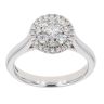 9ct White Gold 0.50ct Diamond Cluster Ring