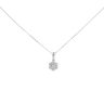 9ct White Gold 0.24cts Diamond Cluster Pendant and 16" Chain by Anya Belle