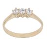 14ct Yellow Gold Cubic Zirconia Three Stone Ring