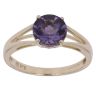 9ct Yellow Gold Amethyst Solitaire Ring