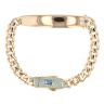 Children's 14ct Yellow Gold Monaco Boy ID Classic Blue Pave Lock Bracelet 5.5"