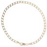 9ct Yellow Gold Square Curb Bracelet 7.5"