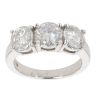 18ct White Gold Diamond 3.50ct Trilogy Ring