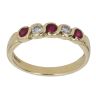 18ct Yellow Gold 0.10ct Diamond And Ruby Ring