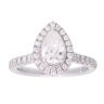Platinum 1.00ct Pear And Brilliant Cut Diamond Cluster Ring