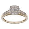9ct Yellow Gold 0.50ct Princess Cut Diamond Cluster Ring