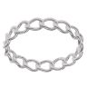 Silver Curb Band Ring By Icesia