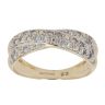 9ct Yellow Gold Cubic Zirconia Crossover Ring