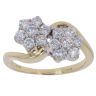 18ct Yellow Gold 1.00ct Brilliant Cut Diamond Cluster Ring