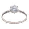 9ct White Gold Cubic Zirconia Single Stone Ring