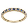 9ct Yellow Gold Cubic Zirconia Blue Gemstone Eternity Ring