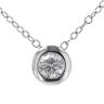 9ct White Gold 0.25ct Diamond Solitaire Pendant and Chain 18"