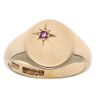 9ct Yellow Gold Ruby Solitaire Signet Ring