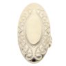 14ct Yellow Gold Patterned Oval Fancy Ring