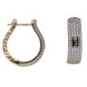 14ct Yellow Gold Monaco Classic Plain Link Cubic Zirconia Hoop Earrings