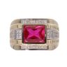 14ct Yellow Gold Gents Stone Set Ring