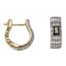 14ct Yellow Gold Monaco Classic Baguette Hoop Earrings