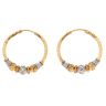 22ct Yellow Gold Beaded Hoop Earrings
