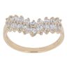 14ct Yellow Gold Cubic Zirconia Wishbone Ring