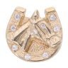 9ct Yellow Gold Cubic Zirconia Horseshoe Ring