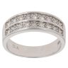 9ct White Gold 0.30ct Brilliant Cut Diamond Two Row Ring