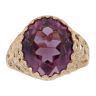 9ct Yellow Gold Amethyst Solitaire Ring