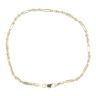 9ct Yellow Gold Bar and Rope Bracelet 7"