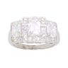 9ct White Gold Cubic Zirconia Cluster Ring