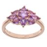 9ct Rose Gold Pink Sapphire Cluster Ring