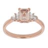 9ct Rose Gold 0.20ct Diamond and Morganite Ring
