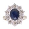 9ct Yellow Gold Sapphire and Diamond Ring
