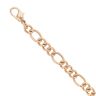 9ct Yellow Gold Figaro Bracelet 7.5"