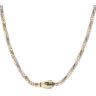 14ct Yellow And White Gold Monaco Spin Plain Lock Twist Chain 22"