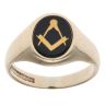 9ct Yellow Gold Masonic Onyx Ring
