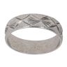 9ct White Gold Patterned Wedding Band 5.6mm