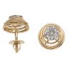 14ct Yellow Gold 0.60ct Brilliant Cut Diamond Spiral Cluster Earrings