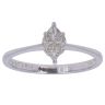 18ct White Gold 0.25ct Princess and Trillion Cut Diamond Cluster Ring