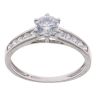 9ct White Gold Cubic Zirconia Single Stone Ring