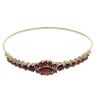 9ct Yellow Gold Garnet Fancy Bangle