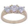 9ct Yellow Gold Cubic Zirconia Three Stone Ring