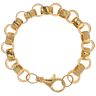 Sterling Silver Gold Plated Patterned And Plain Belcher Bracelet 9"