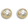 18ct Yellow Gold 0.20ct Diamond Rubover Earrings