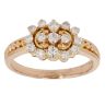 14ct Yellow Gold 0.45ct Brilliant Cut Diamond Cluster Ring